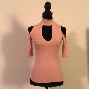 Express Rose open shoulder turtle neck size medium